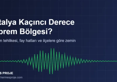 Antalya Kaçıncı Derece Deprem Bölgesi? Deprem Tehlikesi, Fay Hatları ve İlçelere Göre Zemin